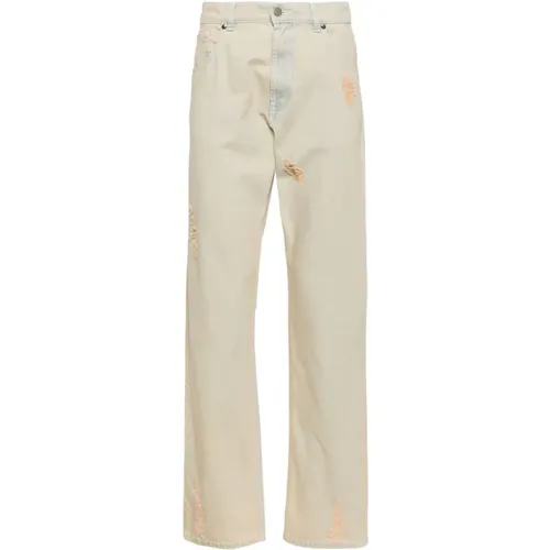 Men's Clothing Trousers Lightblue Ss24 , male, Sizes: M, XL, L - Msgm - Modalova