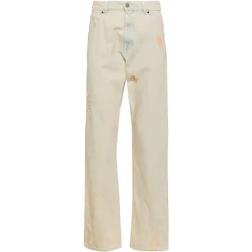 Men's Clothing Trousers Lightblue Ss24 , male, Sizes: S, M, XL, L - Msgm - Modalova