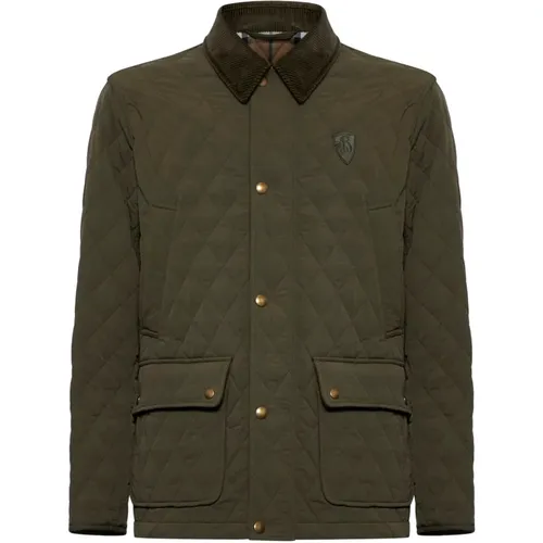 Quilted Country Jacket with Corduroy Collar , male, Sizes: S, L, 2XL, M, XL - Burberry - Modalova