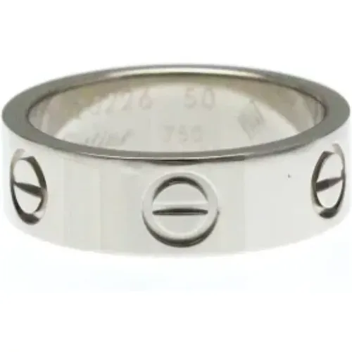 Pre-owned Jewellery, female, , Size: ONE SIZE Pre-owned White Gold rings - Cartier Vintage - Modalova