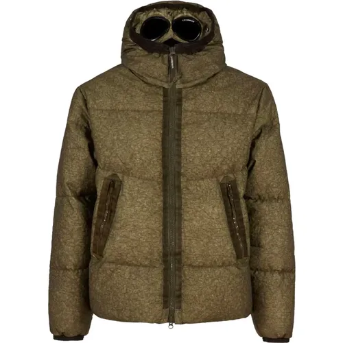 Co-Ted Goggle Hood Down Jacket - 46 , male, Sizes: S - C.P. Company - Modalova