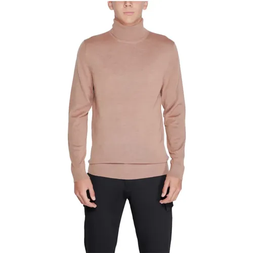 Turtlenecks, male, , Size: S Merino Wool Turtle Neck Sweater - Calvin Klein - Modalova