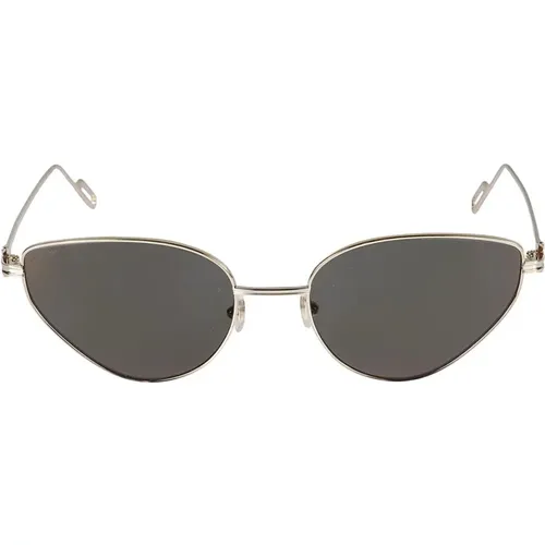 Gold and Grey Ct0155S Sunglasses , unisex, Sizes: 57 MM - Cartier - Modalova