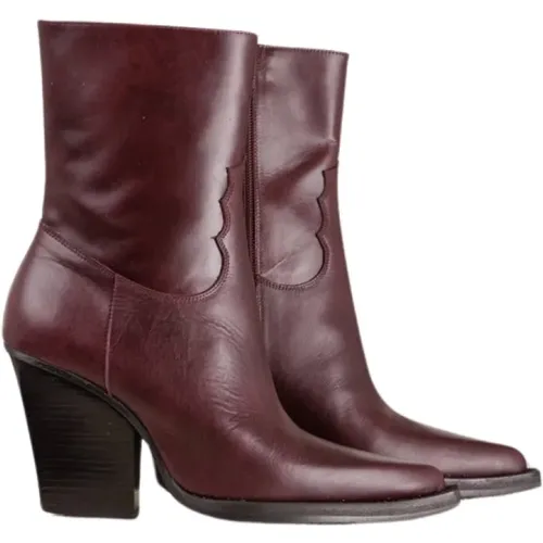 Western Style Leather Boot , female, Sizes: 7 UK, 8 UK, 6 UK, 5 UK - Toral - Modalova