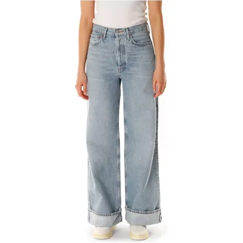 Wide Leg High Rise Jeans , female, Sizes: W24, W26, W23, W30, W28, W25, W27, W31, W29 - Agolde - Modalova