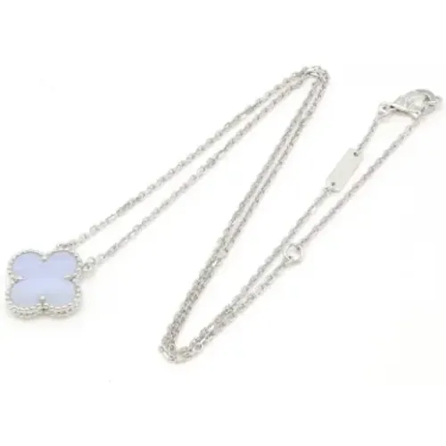 Pre-owned Jewellery, female, , Size: ONE SIZE Pre-owned White Gold necklaces - Van Cleef & Arpels Pre-owned - Modalova