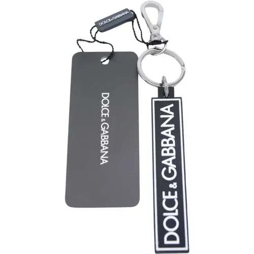 Keyrings, male, , Size: ONE SIZE Men Rubber Key Ring - Dolce & Gabbana - Modalova