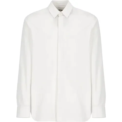 Cotton Shirt with Collar , male, Sizes: L, XL, 2XL - Jil Sander - Modalova