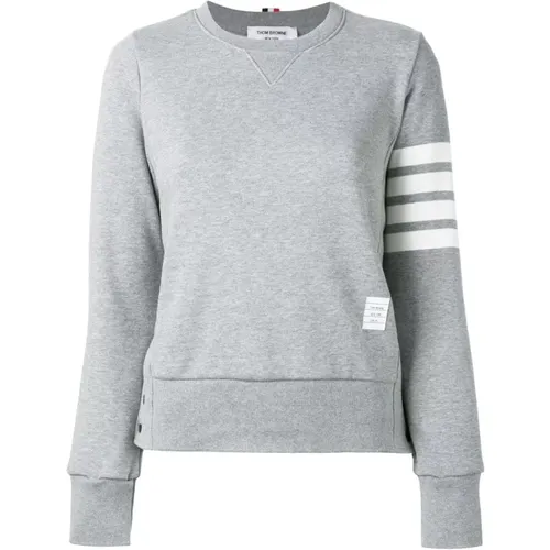 Grauer Pullover mit Vier-Streifen - Thom Browne - Modalova