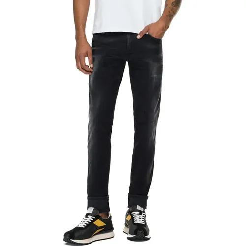 Hyperflex Re-Used White Shades Slim-Fit Jeans , Herren, Größe: W29 L32 - Replay - Modalova