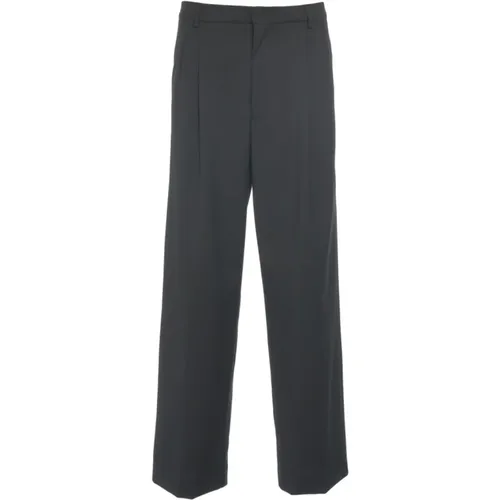 AMARÁNTO, Straight Trousers, male, , Size: XL Pleated Straight Trousers - Amaránto - Modalova