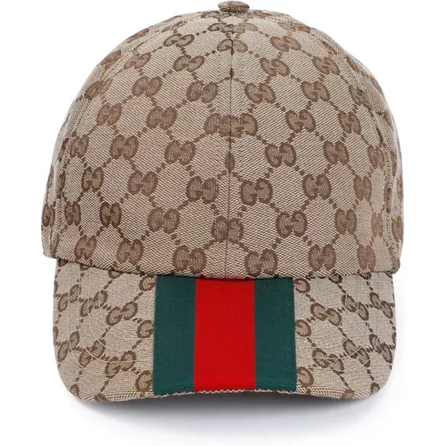 Ebony New Web Hat , male, Sizes: L - Gucci - Modalova