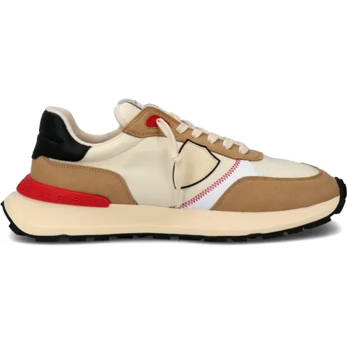 Sneakers, male, , Size: 6 US Vintage Antibes Beige Running Shoes - Philippe Model - Modalova