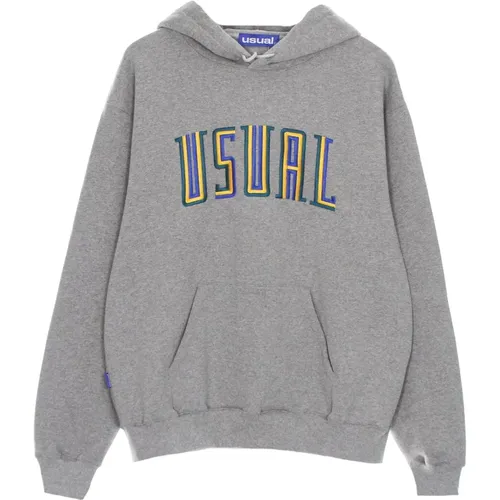 Gestreifter Hoodie mit Kängurutasche , Herren, Größe: S - Usual - Modalova