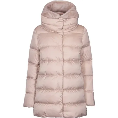 Gesteppte Daunenjacke mit Pelz - Herno - Modalova