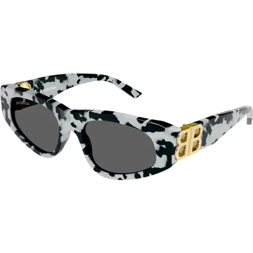 Marble Grey Sunglasses , female, Sizes: 53 MM - Balenciaga - Modalova