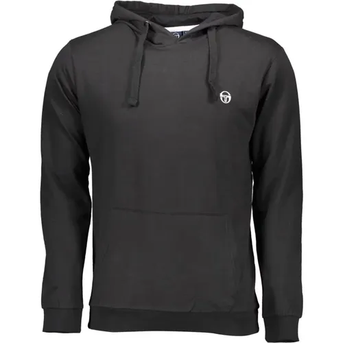 Schwarzer Logo-bestickter Kapuzen-Sweatshirt , Herren, Größe: XL - Sergio Tacchini - Modalova