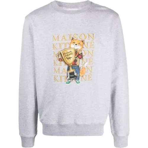 Fox Champion Sweatshirt , male, Sizes: XL - Maison Kitsuné - Modalova