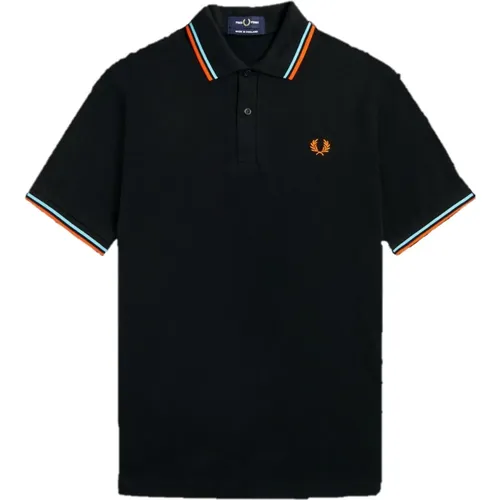 Polo Shirts, male, , Size: XS Original Twin Tipped Polo - /Hamburg Sky - Fred Perry - Modalova