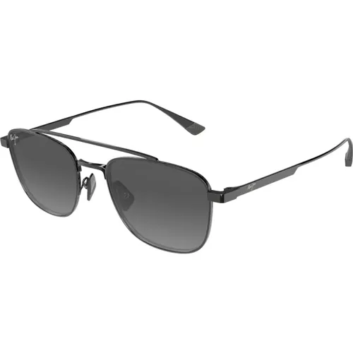 Sunglasses, unisex, , Size: 53 MM Dark Ruthenium Sunglasses - Maui Jim - Modalova