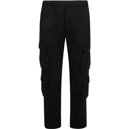 Sweatpants, male, , Size: S Cargo Sweatpants with Elasticized Waist - Barrow - Modalova