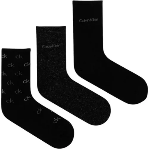 Socks, male, , Size: ONE SIZE Cotton Crew Socks 3-Pack - Calvin Klein - Modalova