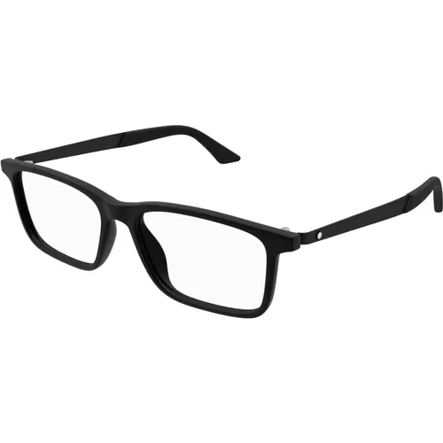 Designer Brille Schwarz MB0333O,Glasses,Blaue Optische Brille,Klassische Schwarze Optische Brille,Graue Optische Brille mit Zubehör,Braun/Havanna Opt - Montblanc - Modalova