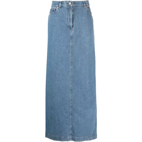 Denim Skirts, female, , Size: 2XS Denim Maxi Skirt - Magda Butrym - Modalova