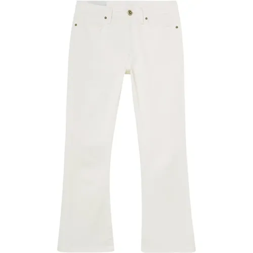 Bianco Ss23 Flared Jeans - High Waist, Ankle-Length , female, Sizes: W28 - Dondup - Modalova