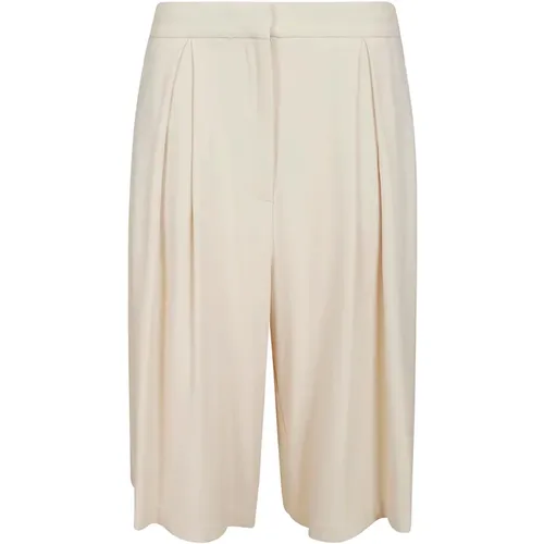 Drap Shorts with Pleats and Pockets , female, Sizes: M, S - Liviana Conti - Modalova