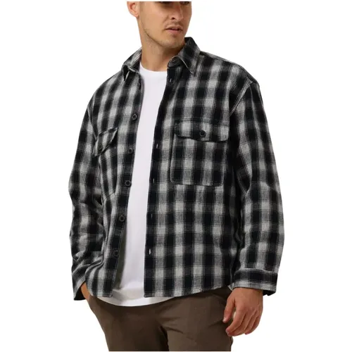 Flanell-Overshirt in Dunkelblau , Herren, Größe: XL - Selected Homme - Modalova