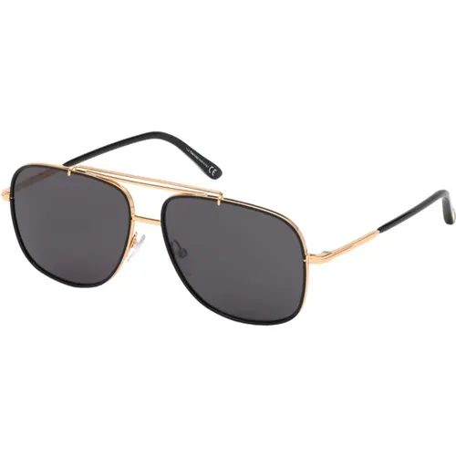 Sunglasses, male, , Size: 58 MM Gold/Grey Sunglasses Benton FT 0693 - Tom Ford - Modalova