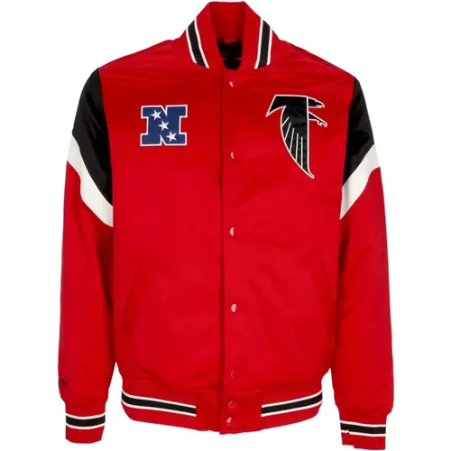 Bomber Jackets, male, , Size: S Atlanta Falcons Bomber Jacket NFL Team Colors - Mitchell & Ness - Modalova