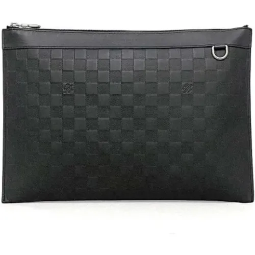 Pre-owned Leather clutches , male, Sizes: ONE SIZE - Louis Vuitton Vintage - Modalova