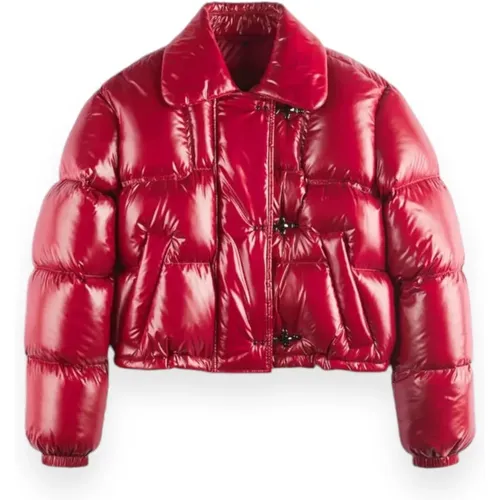 Winter Jackets, female, , Size: S Cropped Puffer Jacket with 3 Hooks - Fay - Modalova