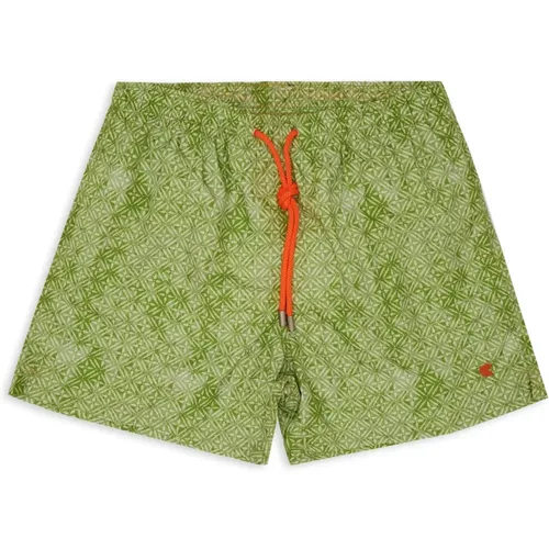 Grüne Batik Badehose , Herren, Größe: S - Gallo - Modalova