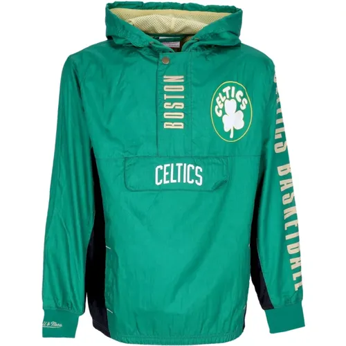 Sportswear, male, , Size: S Boston Celtics Windbreaker Vintage Logo - Mitchell & Ness - Modalova