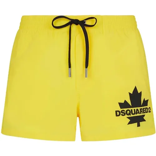 Gelbe Sea Shorts , Herren, Größe: L - Dsquared2 - Modalova