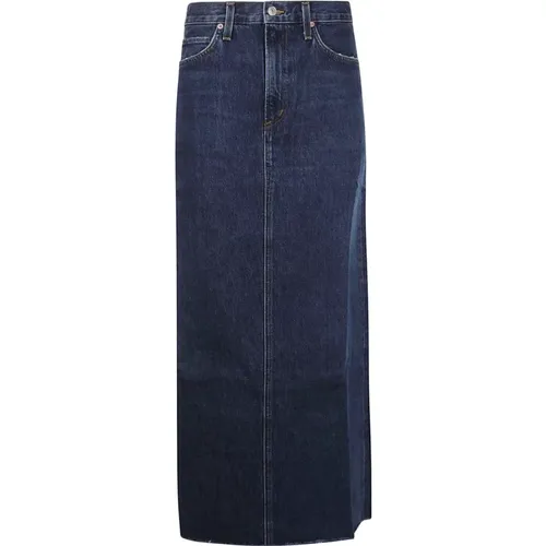 Organic Cotton Hilla Skirt in Pathway , female, Sizes: W25, W26 - Agolde - Modalova