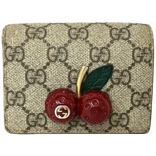 Pre-owned Wallets, female, , Size: ONE SIZE Pre-owned Canvas wallets - Gucci Vintage - Modalova