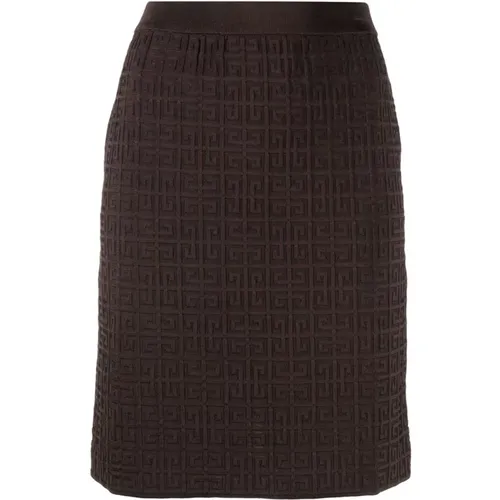 Short Skirts, female, , Size: XS 4G Motif Knitted Skirt - Givenchy - Modalova
