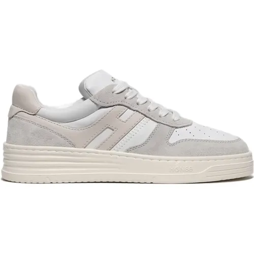 Retro-Style Sneakers with Beige H , female, Sizes: 4 1/2 UK, 4 UK, 5 UK, 6 UK, 6 1/2 UK, 3 1/2 UK, 8 UK, 5 1/2 UK, 2 UK, 7 UK, 3 UK - Hogan - Modalova