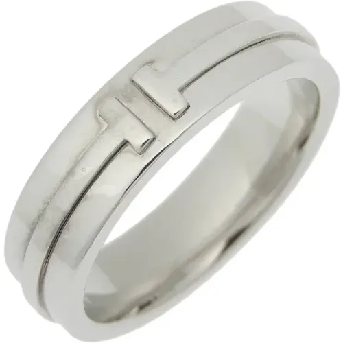 Pre-owned Jewellery, male, , Size: ONE SIZE Pre-owned White Gold rings - Tiffany & Co. Pre-owned - Modalova