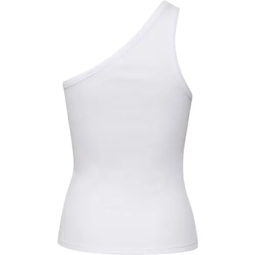 One Shoulder Basic Top , Damen, Größe: L - Gestuz - Modalova