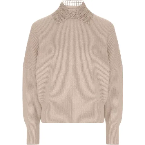 Luxuriöser Cashmere-Pullover mit abnehmbarem Kragen - BRUNELLO CUCINELLI - Modalova