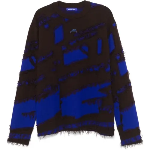 Blauer Jacquard-Lagen-Pullover , Herren, Größe: L - A-COLD-WALL - Modalova