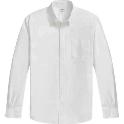 Weiße Regular Fit Oxford Cloth Freitag Sport Hemd mit Polo Button Down Kragen,Blaues Regular Fit Oxford Cloth Freitag Sport Hemd mit Polo Button Down - Brooks Brothers - Modalova