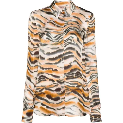 Shirts, female, , Size: S Tiger Print Shirt - Twinset - Modalova