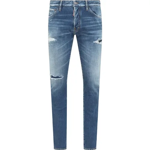 Slim Fit Jeans mit Used-Look , Herren, Größe: XS - Dsquared2 - Modalova