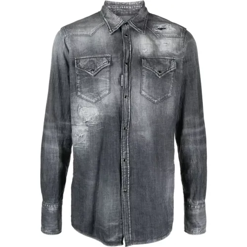 Classic Western Denim Shirt , male, Sizes: S, L, M - Dsquared2 - Modalova